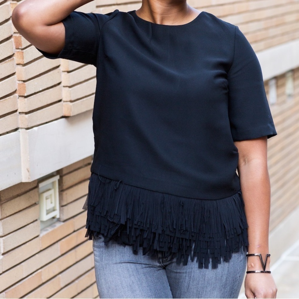 BANANA REPUBLIC Fringe Hem Top
